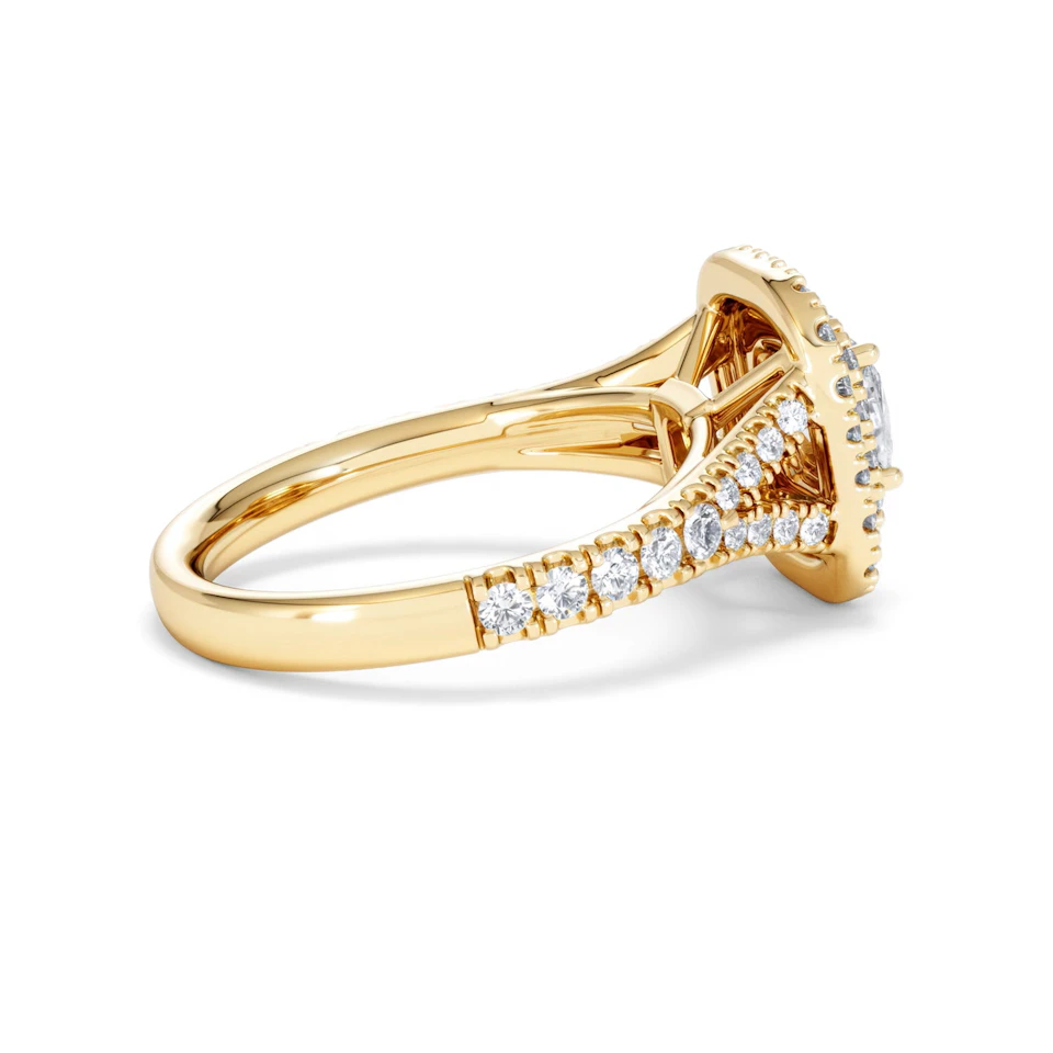 Anastasia GIA Diamond Halo Engagement Ring in 18K Gold 1.45ct G/SI2