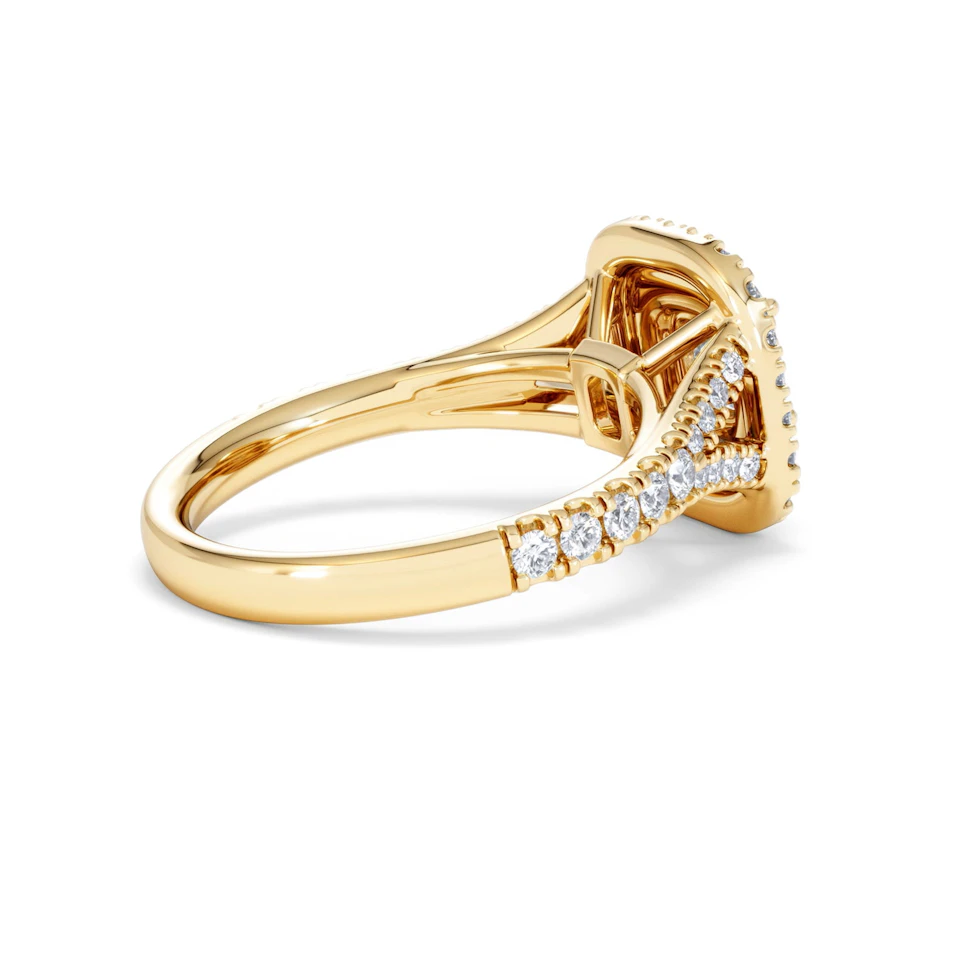 Anastasia GIA Diamond Halo Engagement Ring in 18K Gold 1.45ct G/SI2