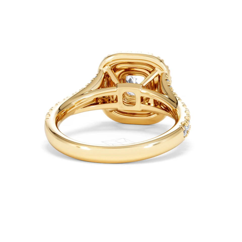 Anastasia GIA Diamond Halo Engagement Ring in 18K Gold 1.45ct G/SI2