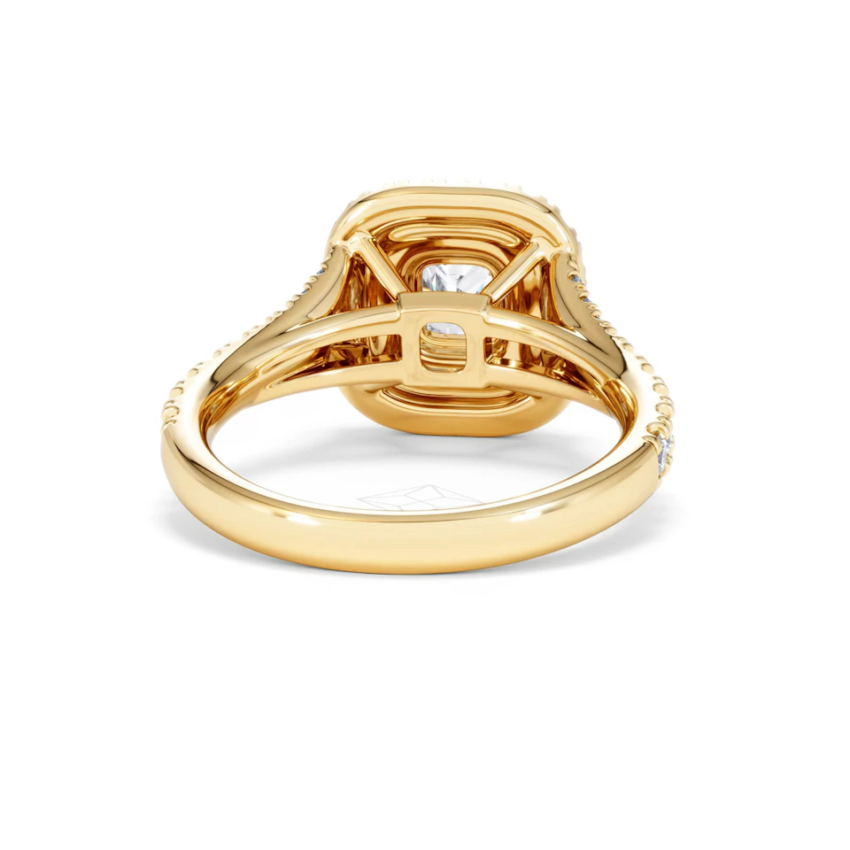 Anastasia GIA Diamond Halo Engagement Ring in 18K Gold 1.45ct G/SI2