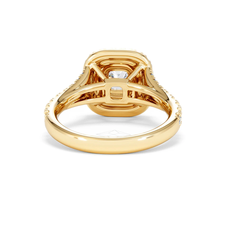 Anastasia GIA Diamond Halo Engagement Ring in 18K Gold 1.45ct G/SI2