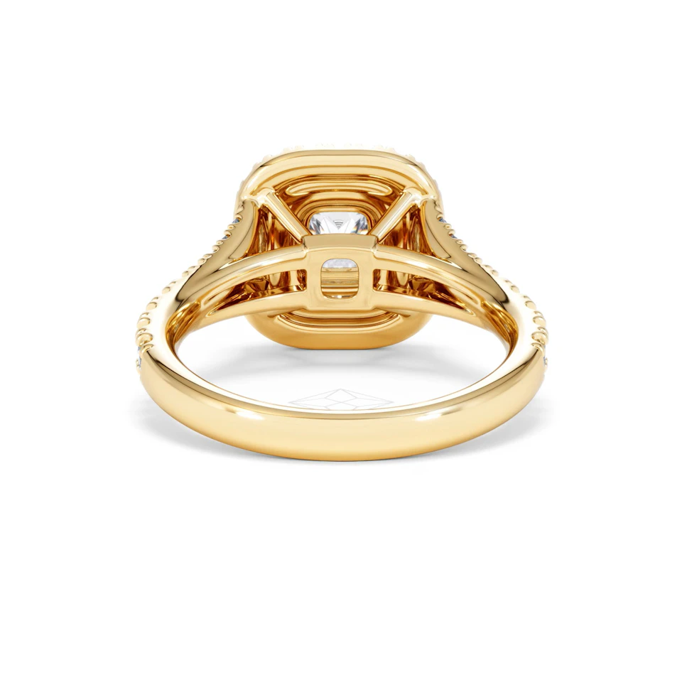 Anastasia GIA Diamond Halo Engagement Ring in 18K Gold 1.45ct G/SI2