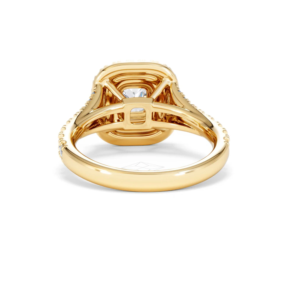 Anastasia GIA Diamond Halo Engagement Ring in 18K Gold 1.45ct G/SI2