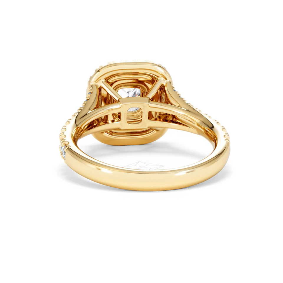 Anastasia GIA Diamond Halo Engagement Ring in 18K Gold 1.45ct G/SI2