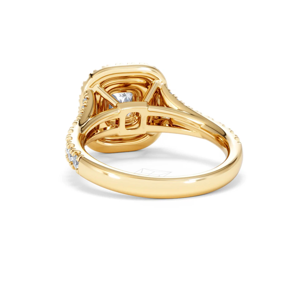Anastasia GIA Diamond Halo Engagement Ring in 18K Gold 1.45ct G/SI2