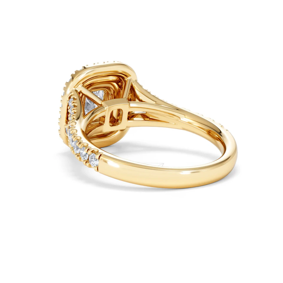 Anastasia GIA Diamond Halo Engagement Ring in 18K Gold 1.45ct G/SI2