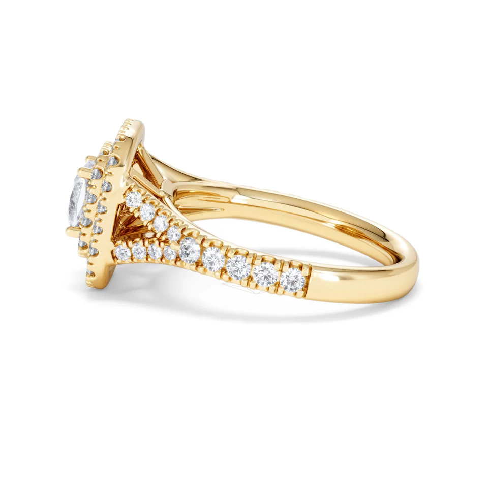 Anastasia GIA Diamond Halo Engagement Ring in 18K Gold 1.45ct G/SI2