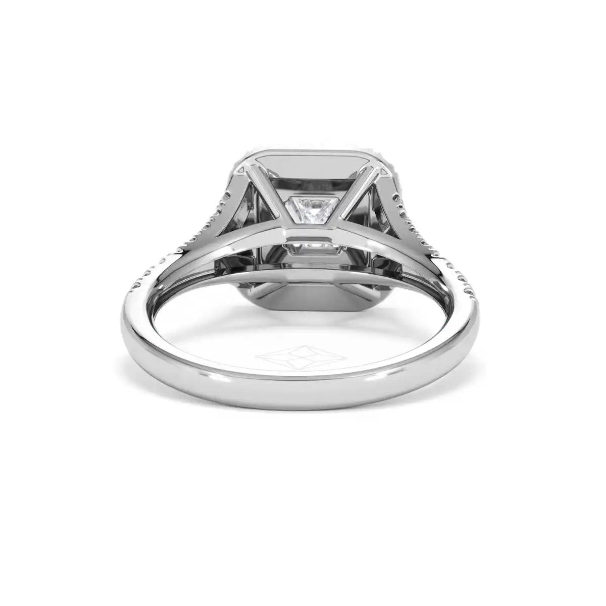 Cleopatra Diamond Halo Engagement Ring in Platinum 1.20ct G/SI2