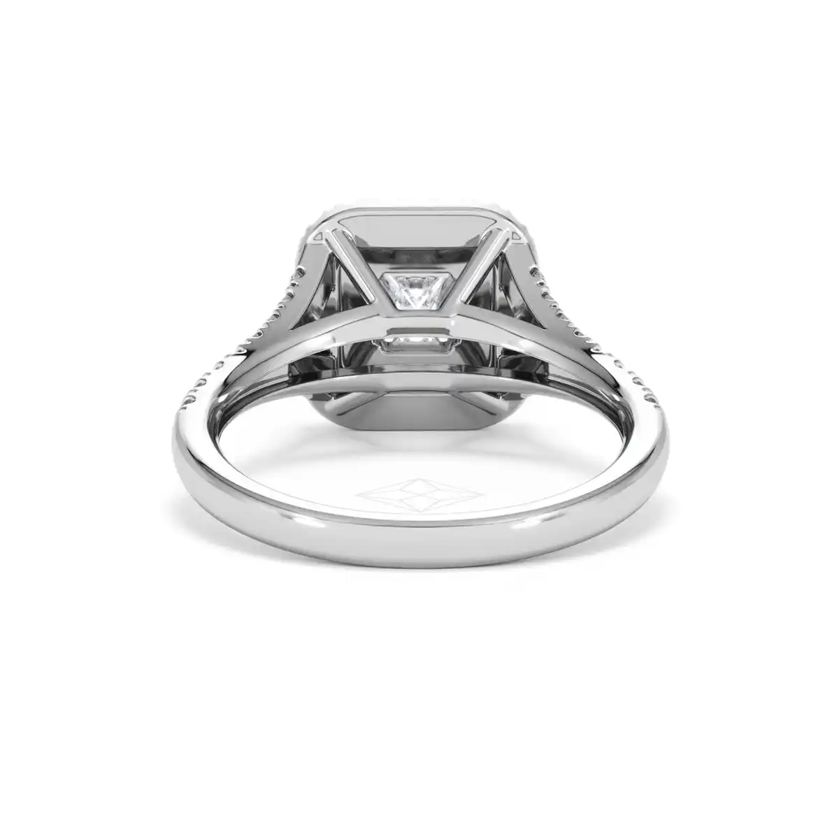 Cleopatra Diamond Halo Engagement Ring in Platinum 1.20ct G/SI2