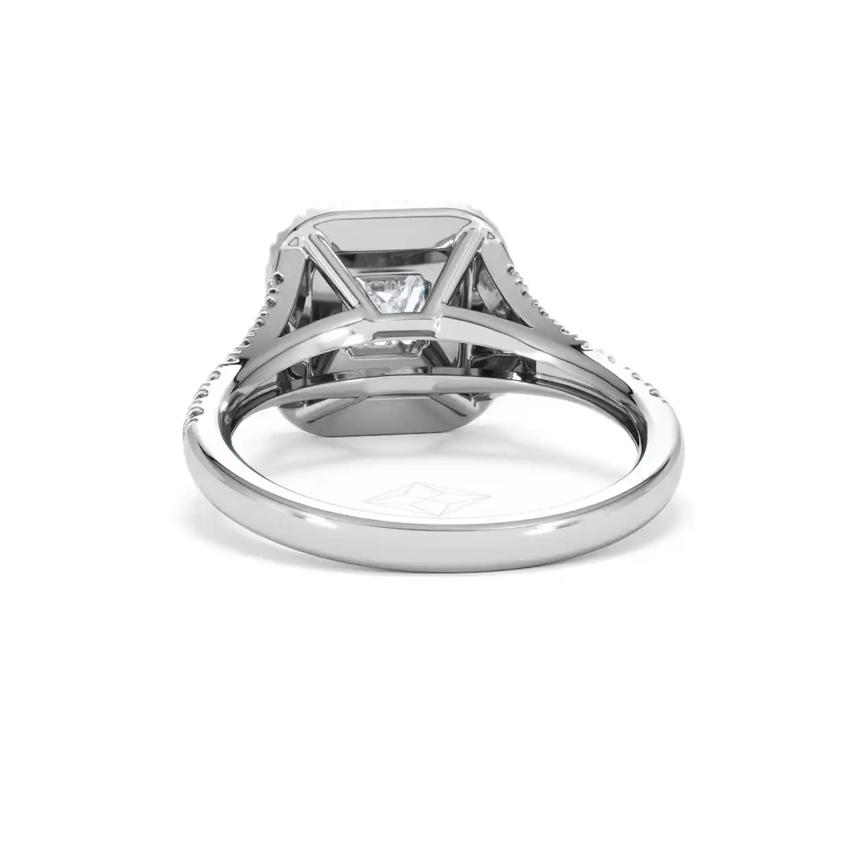 Cleopatra Diamond Halo Engagement Ring in Platinum 1.20ct G/SI2