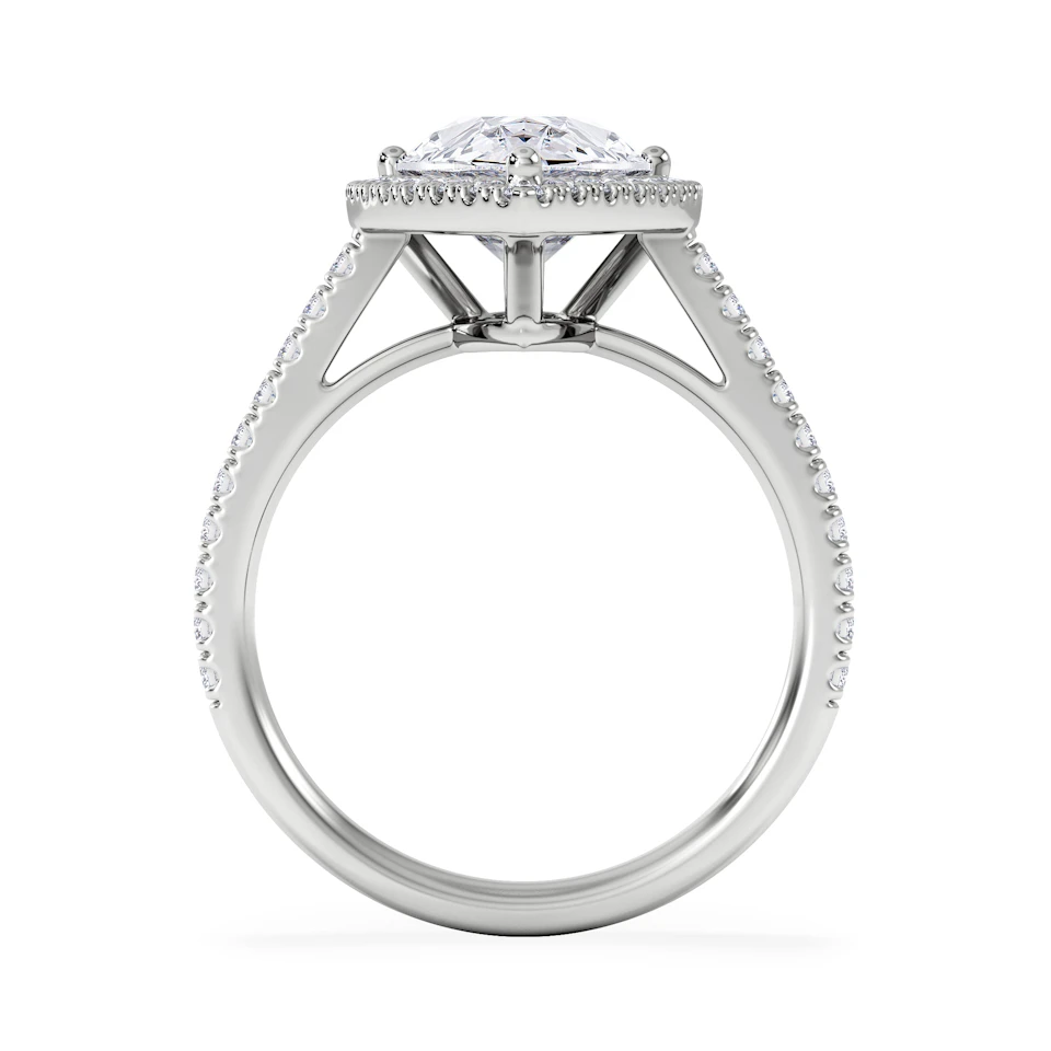 Diana 3.60ct Lab Diamond Pear Cut Engagement Ring in 18K White Gold G/VS1