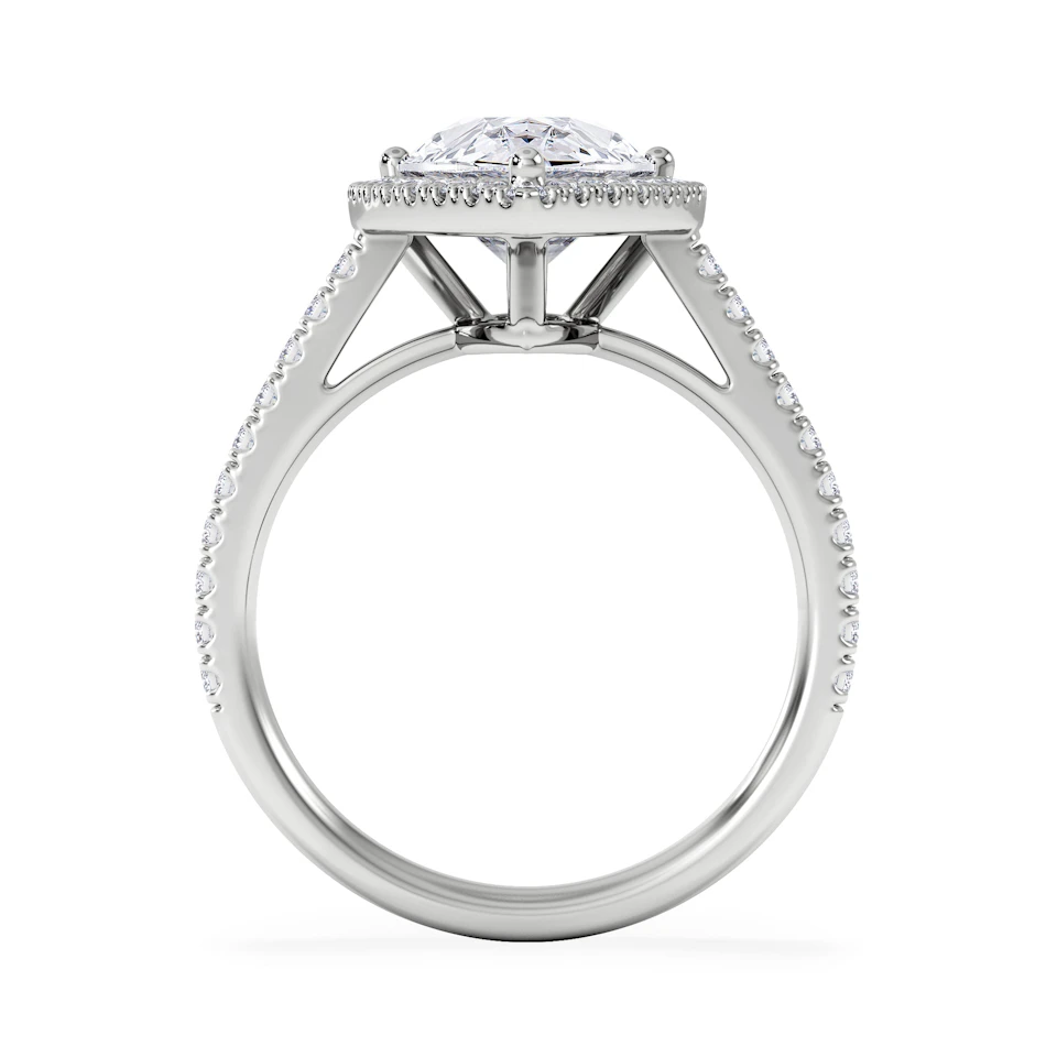 Diana 3.60ct Lab Diamond Pear Cut Engagement Ring in Platinum G/VS1