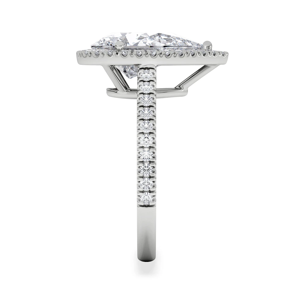 Diana 3.60ct Lab Diamond Pear Cut Engagement Ring in Platinum G/VS1