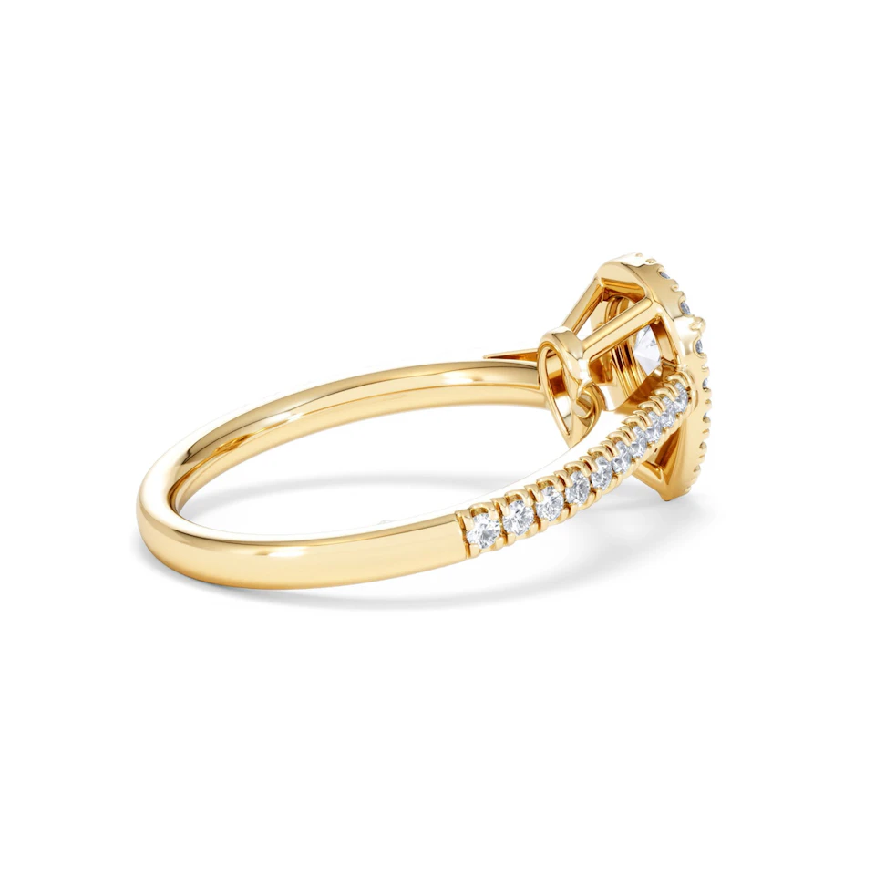 Diana Diamond Pear Halo Engagement Ring in 18K Gold 1ct G/VS2