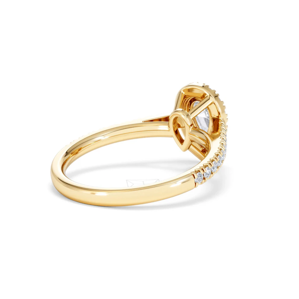 Diana Diamond Pear Halo Engagement Ring in 18K Gold 1ct G/VS2