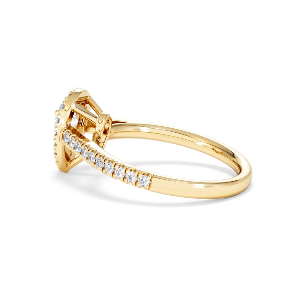 Diana Diamond Pear Halo Engagement Ring in 18K Gold 1ct G/VS2