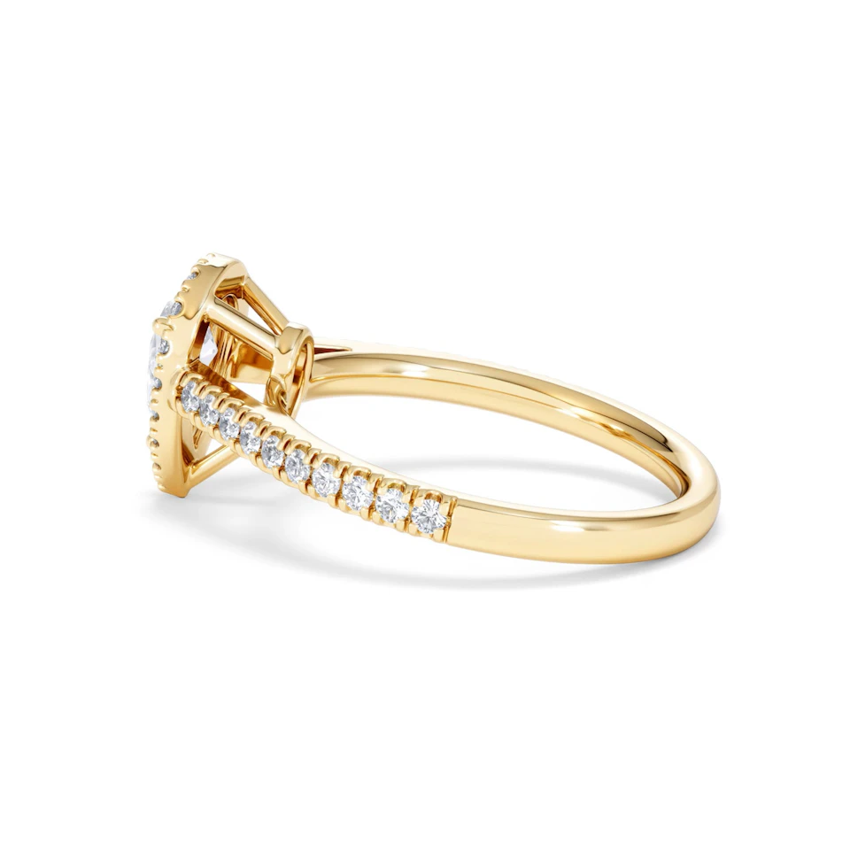 Diana Diamond Pear Halo Engagement Ring in 18K Gold 1ct G/VS2