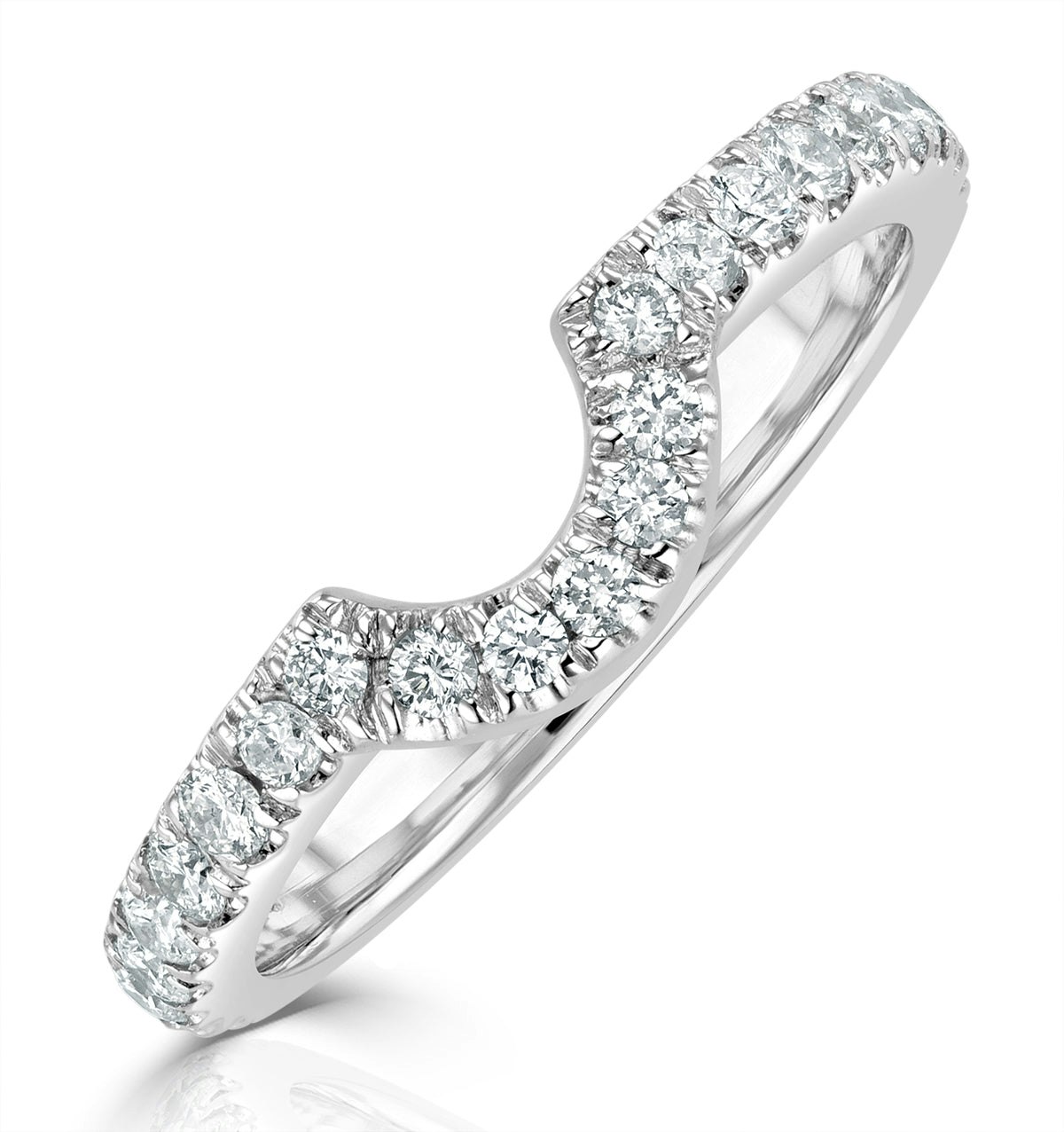 Diana Matching Wedding Band 0.40 ct G/Si Diamond in 18K White Gold