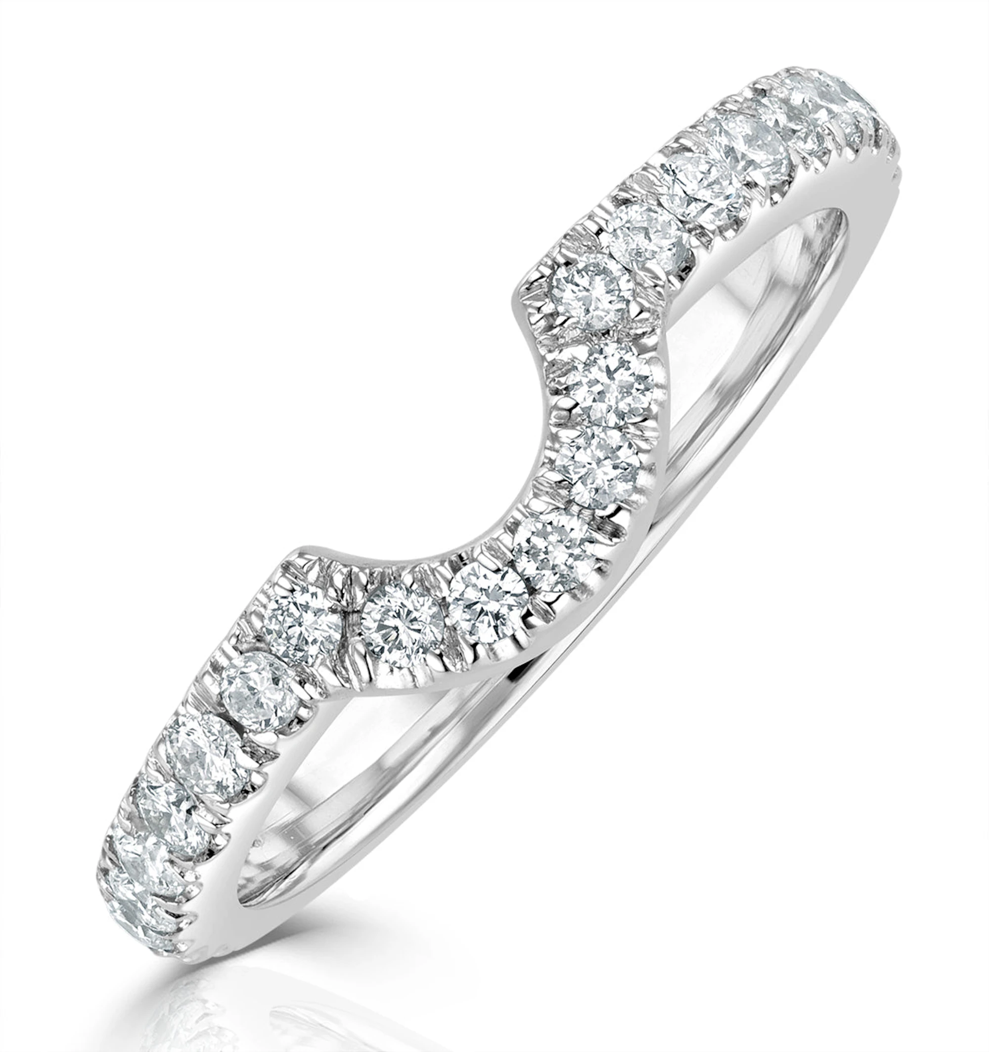Diana Matching Wedding Band 0.40 ct G/Si Diamond in 18K White Gold