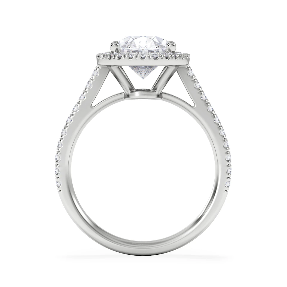 Georgina 3.50ct Lab Diamond Oval Cut Engagement Ring in Platinum G/VS1
