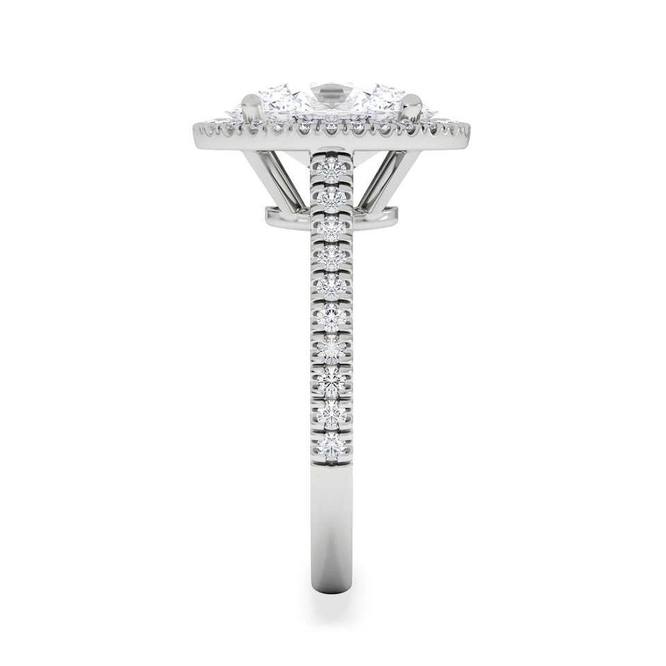 Georgina 3.50ct Lab Diamond Oval Cut Engagement Ring in Platinum G/VS1