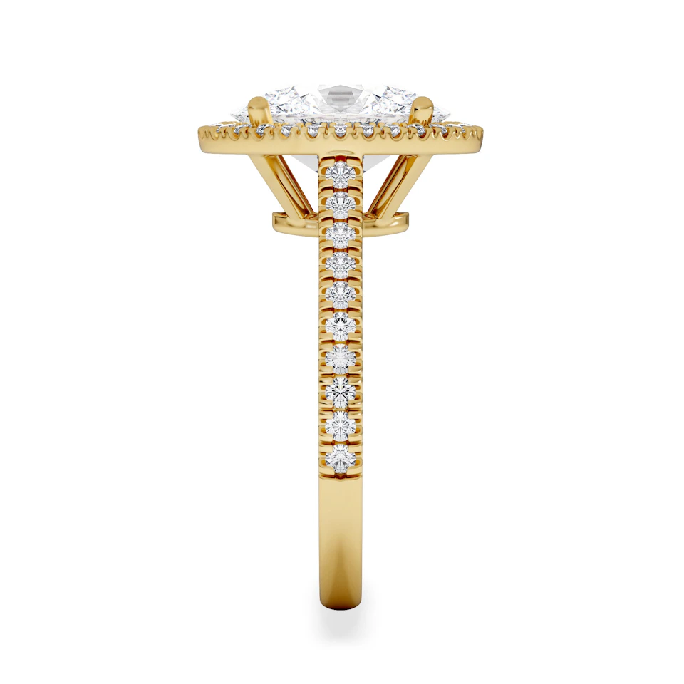 Georgina 3.50ct Lab Diamond Oval Cut Engagement Ring in 18K Yellow Gold G/VS1