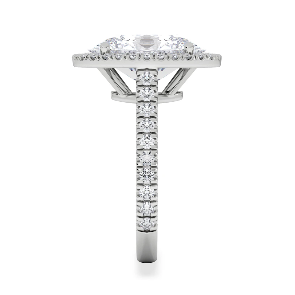 Georgina 5.70ct Lab Diamond Oval Cut Engagement Ring in Platinum G/VS1