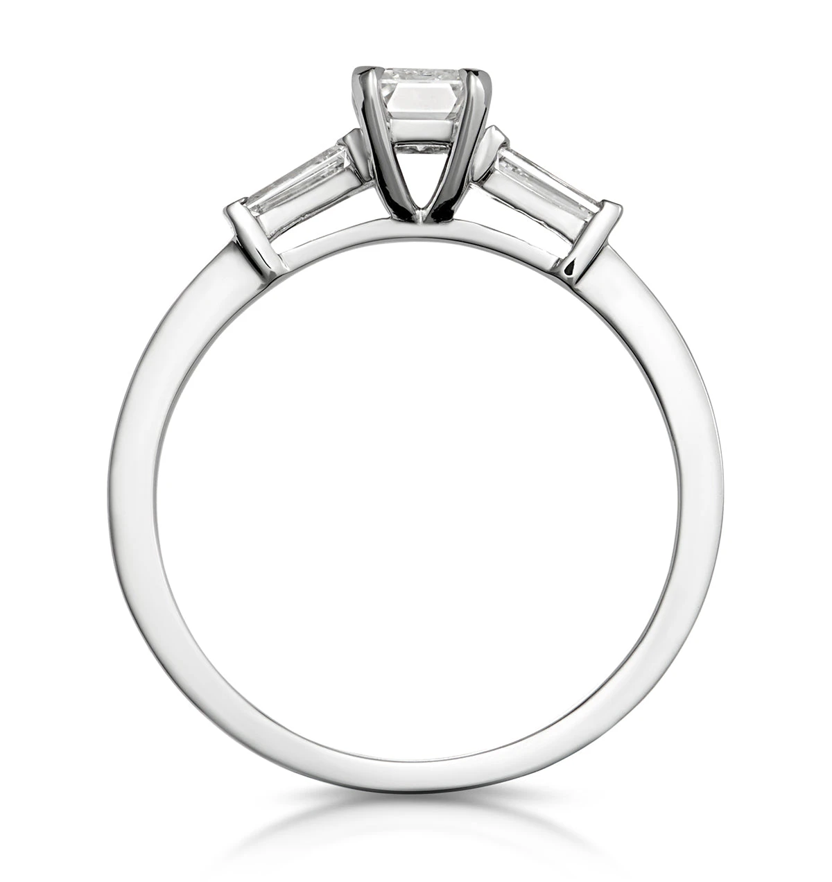 Genevieve Emerald Cut Diamond Ring in Platinum 0.70ct G/VS2