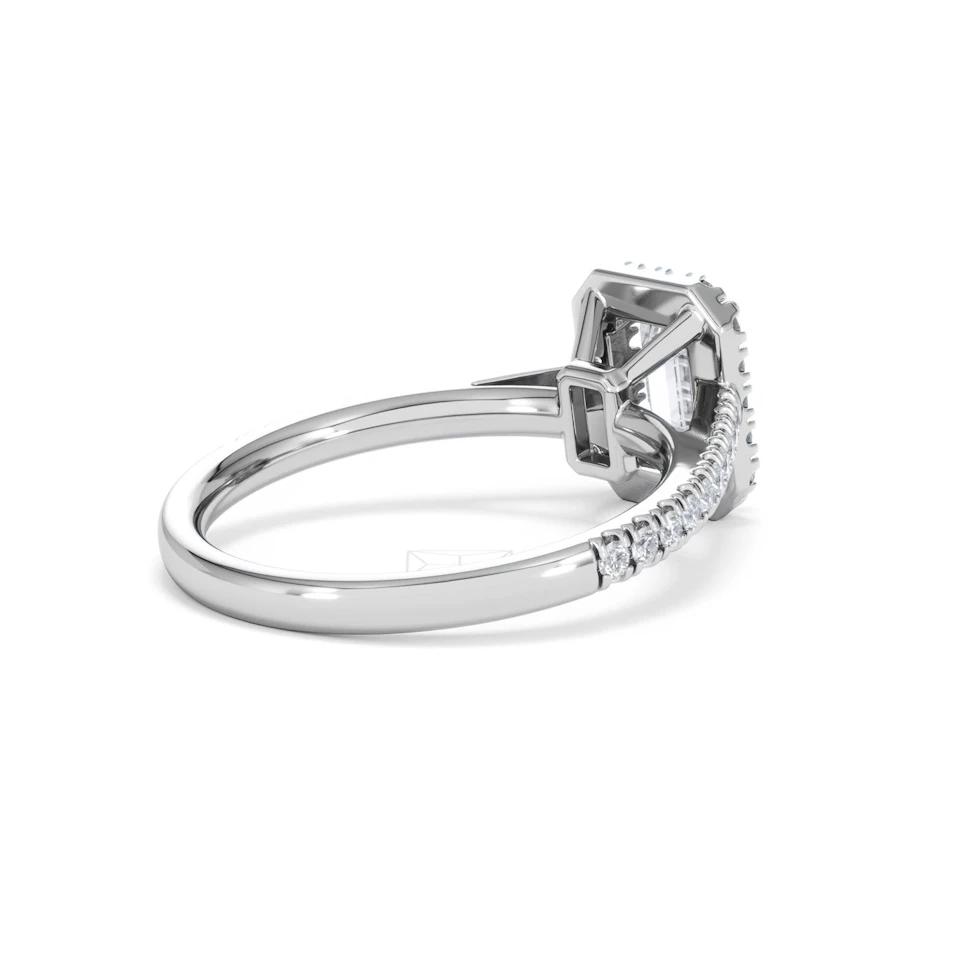 Annabelle Lab Diamond Halo Engagement Ring in Platinum 1.65ct F/VS1