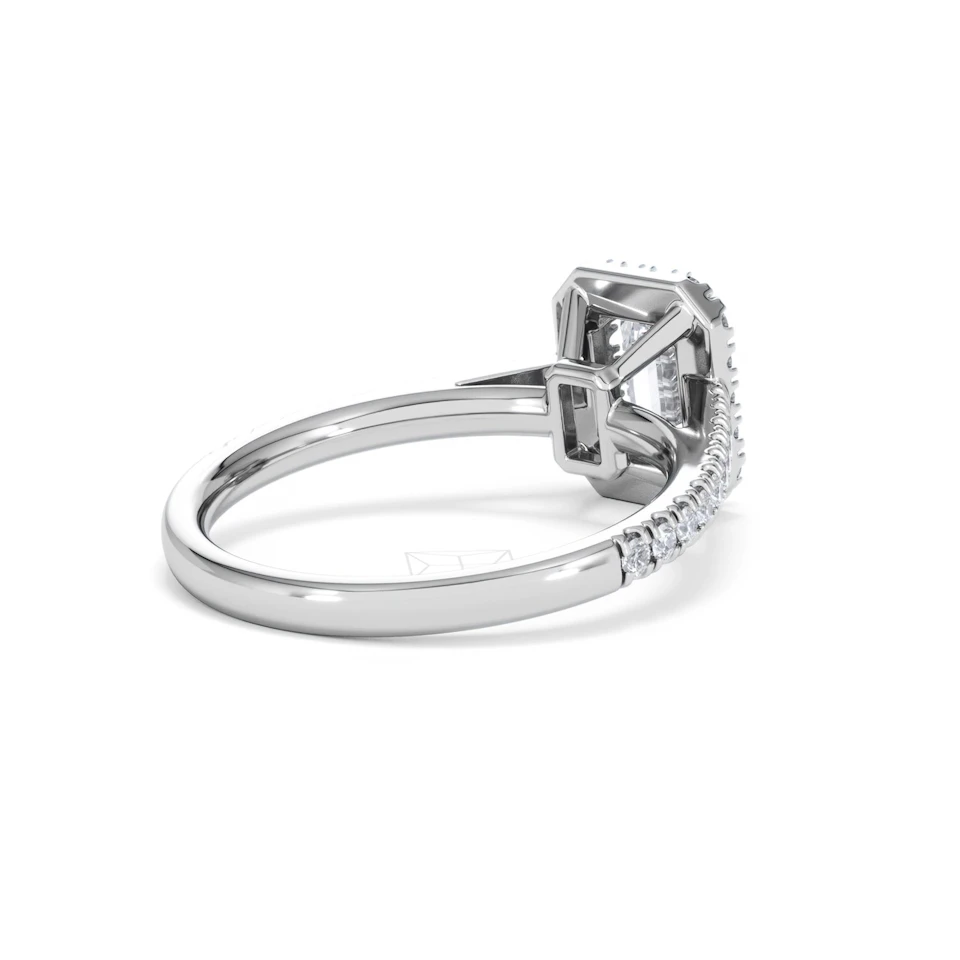Annabelle Lab Diamond Halo Engagement Ring in Platinum 1.65ct F/VS1