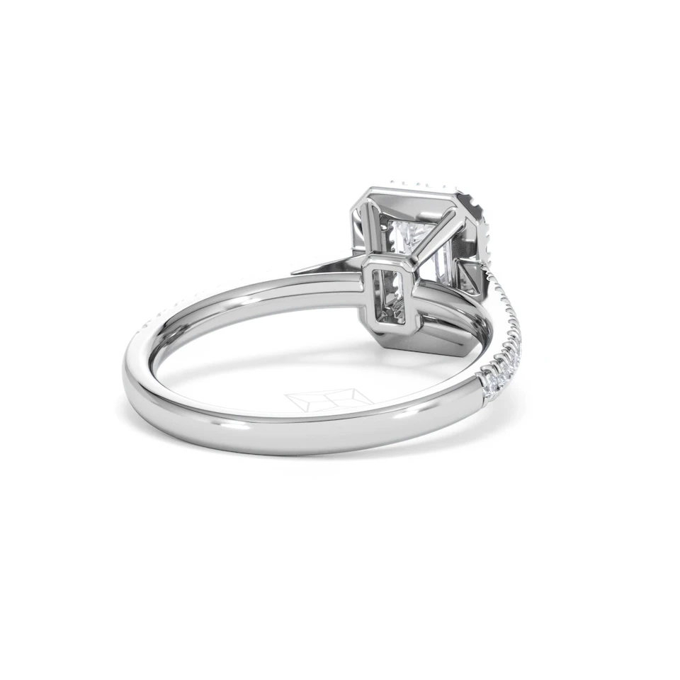 Annabelle Lab Diamond Halo Engagement Ring in Platinum 1.65ct F/VS1