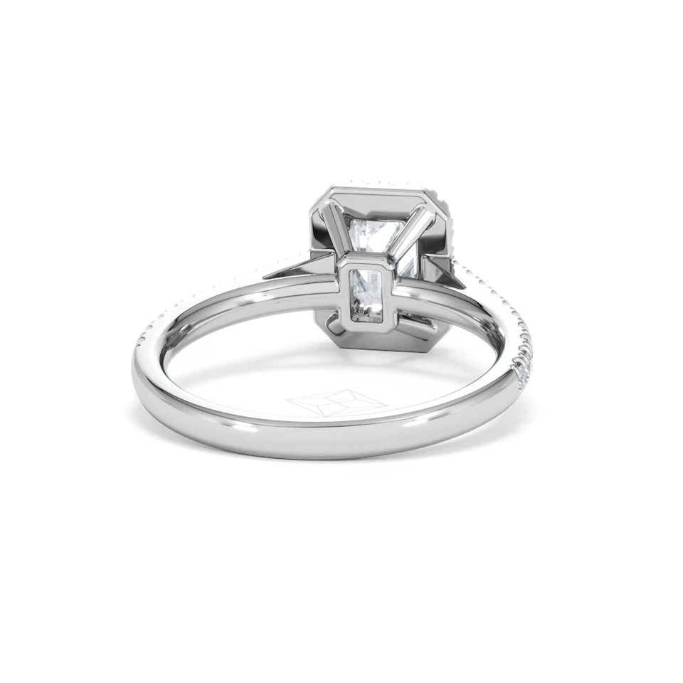 Annabelle Lab Diamond Halo Engagement Ring in Platinum 1.65ct F/VS1