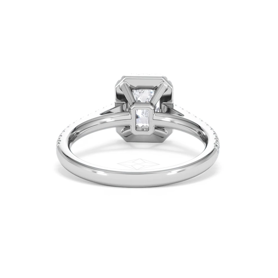 Annabelle Lab Diamond Halo Engagement Ring in Platinum 1.65ct F/VS1