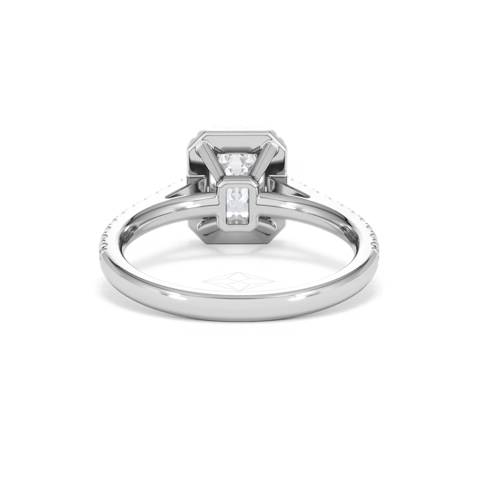 Annabelle Lab Diamond Halo Engagement Ring in Platinum 1.65ct F/VS1