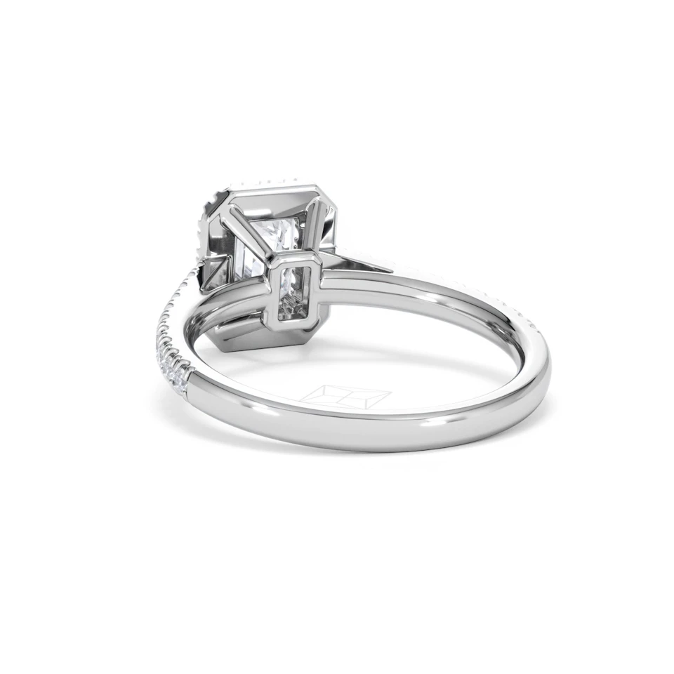 Annabelle Lab Diamond Halo Engagement Ring in Platinum 1.65ct F/VS1