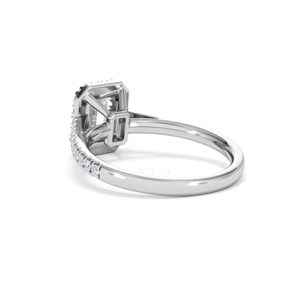 Annabelle Lab Diamond Halo Engagement Ring in Platinum 1.65ct F/VS1