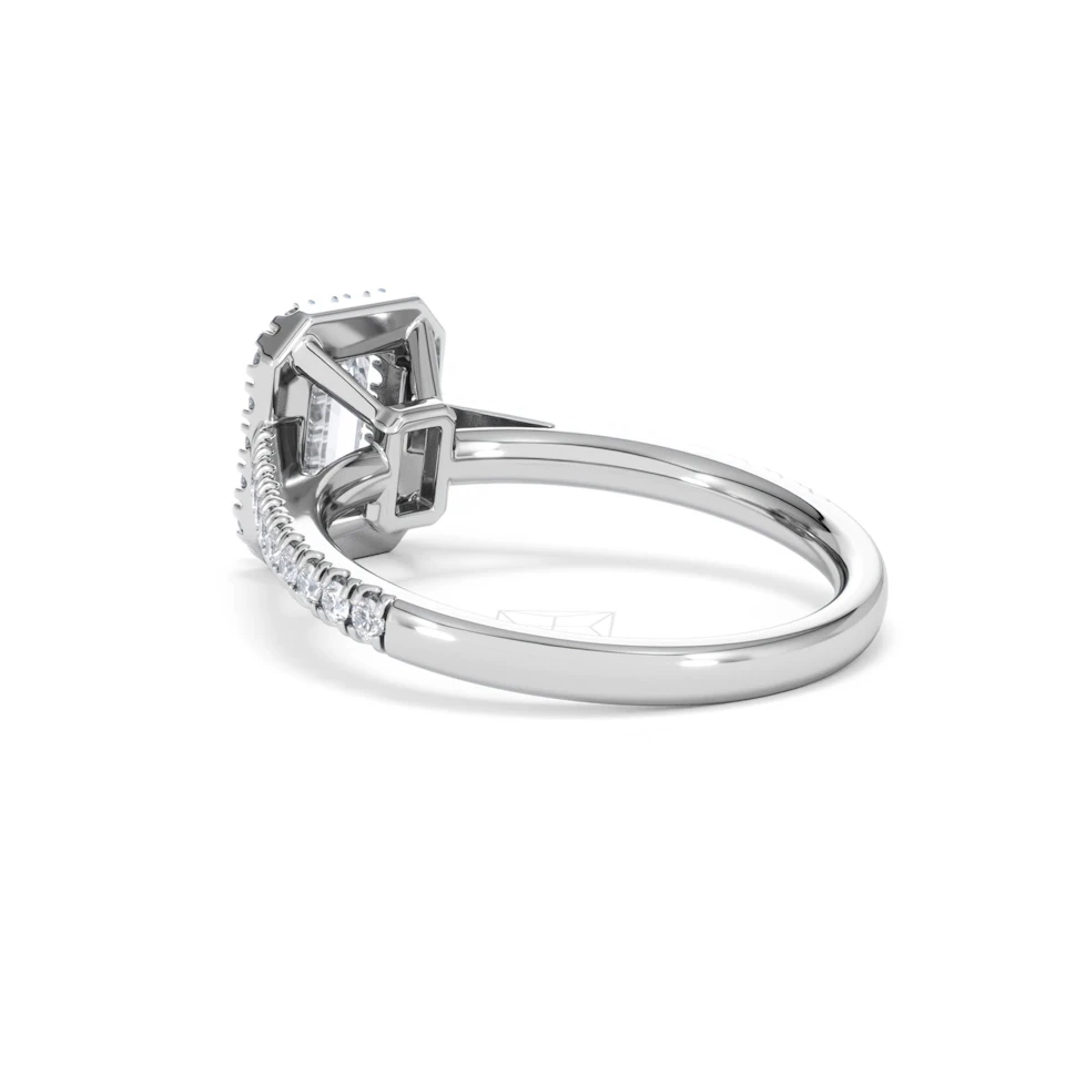Annabelle Lab Diamond Halo Engagement Ring in Platinum 1.65ct F/VS1