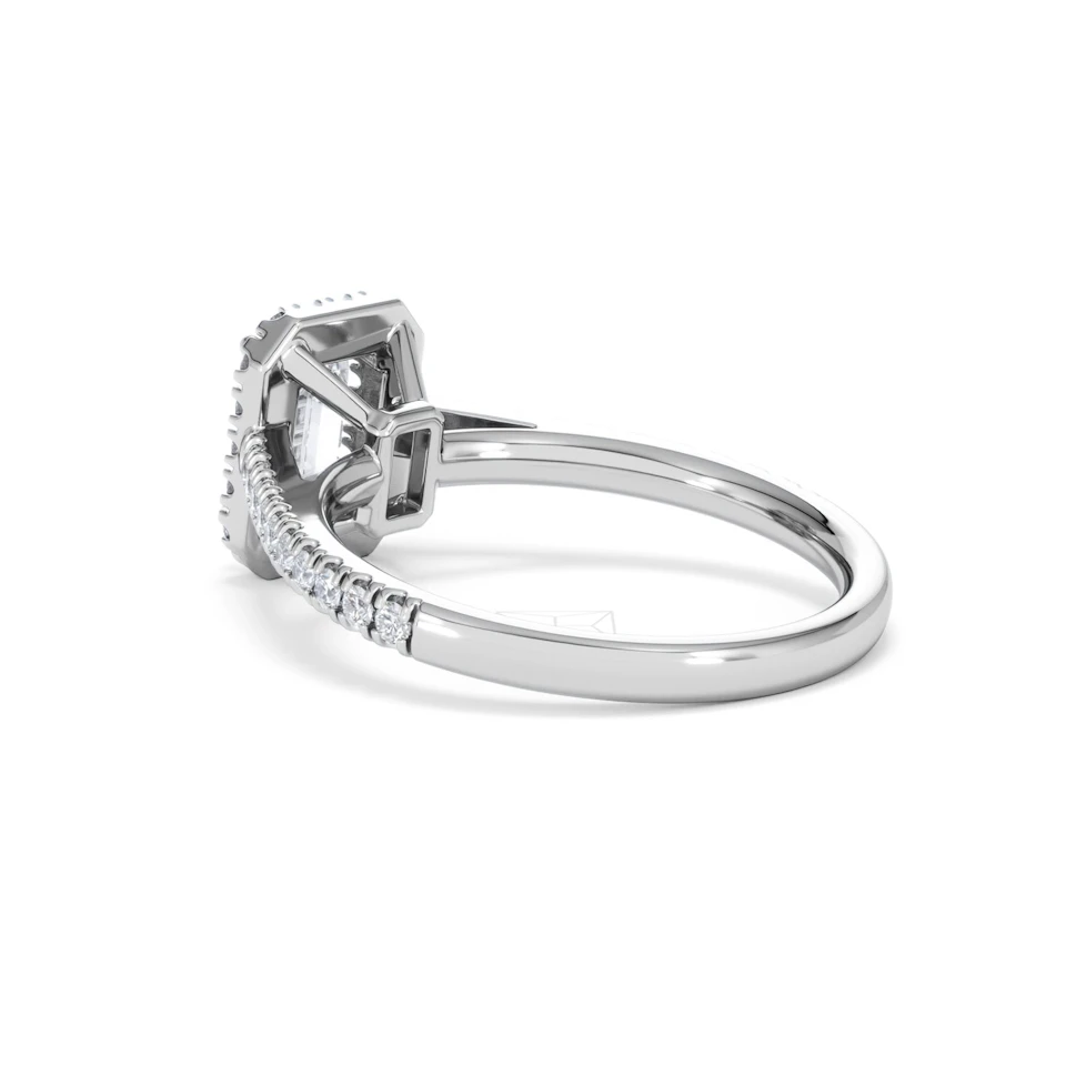 Annabelle Lab Diamond Halo Engagement Ring in Platinum 1.65ct F/VS1
