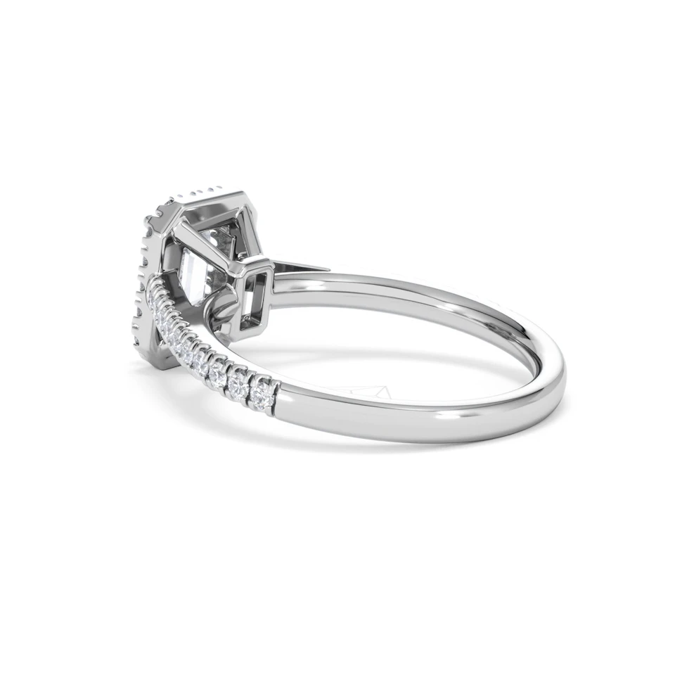 Annabelle Lab Diamond Halo Engagement Ring in Platinum 1.65ct F/VS1