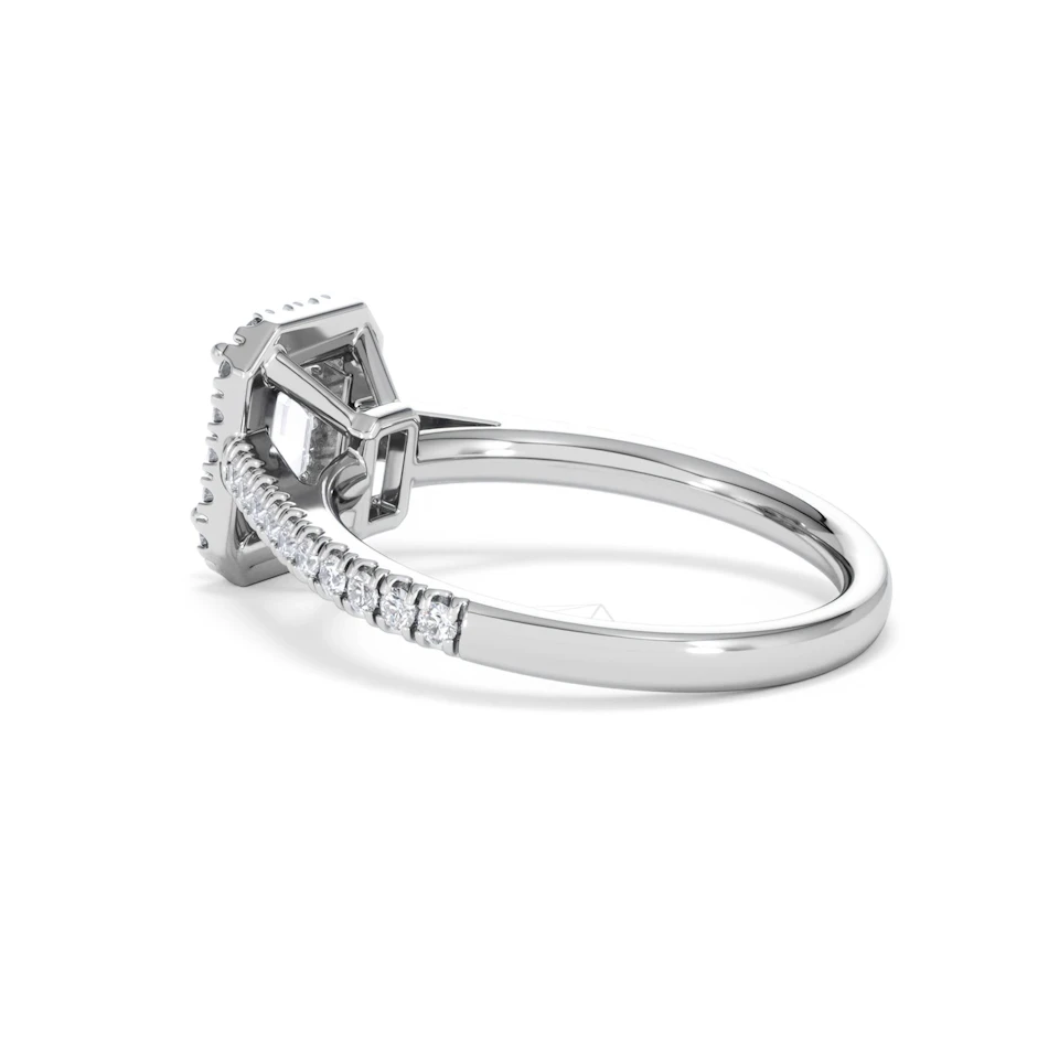 Annabelle Lab Diamond Halo Engagement Ring in Platinum 1.65ct F/VS1