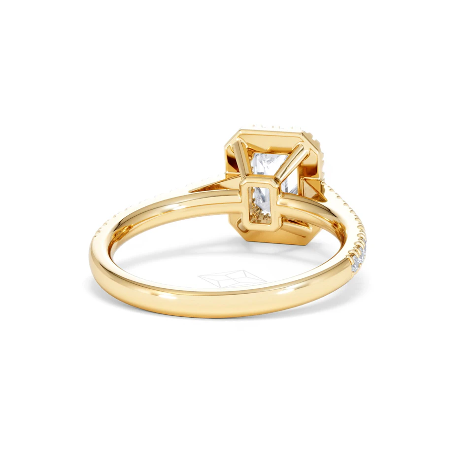 Annabelle Lab Diamond Halo Engagement Ring in 18K Gold 1.65ct F/VS1