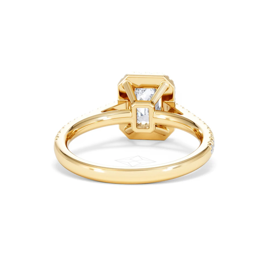 Annabelle Lab Diamond Halo Engagement Ring in 18K Gold 1.65ct F/VS1