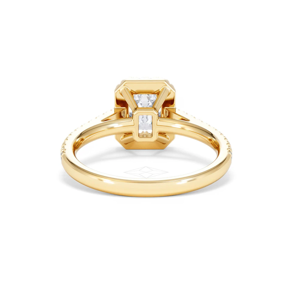 Annabelle Lab Diamond Halo Engagement Ring in 18K Gold 1.65ct F/VS1