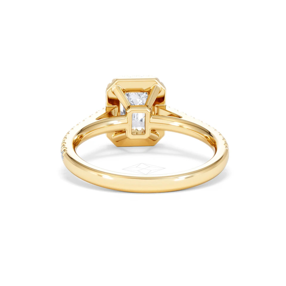 Annabelle Lab Diamond Halo Engagement Ring in 18K Gold 1.65ct F/VS1