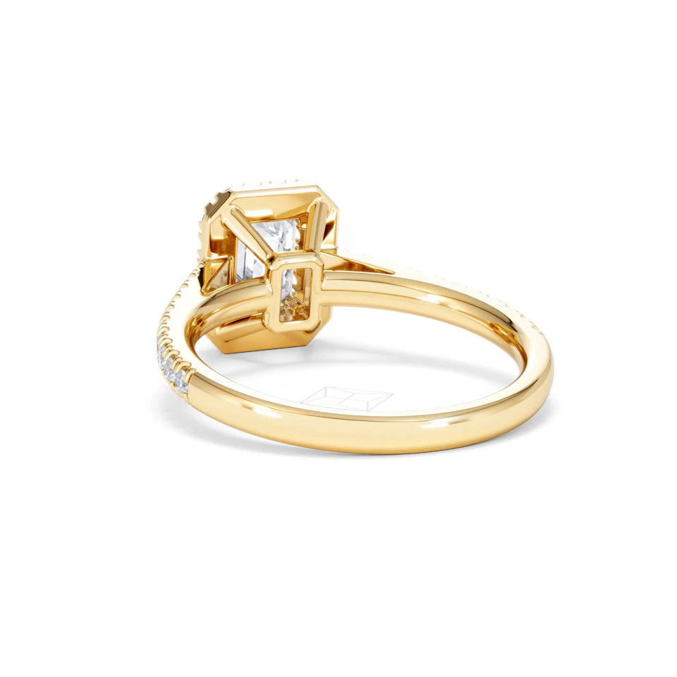 Annabelle Lab Diamond Halo Engagement Ring in 18K Gold 1.65ct F/VS1