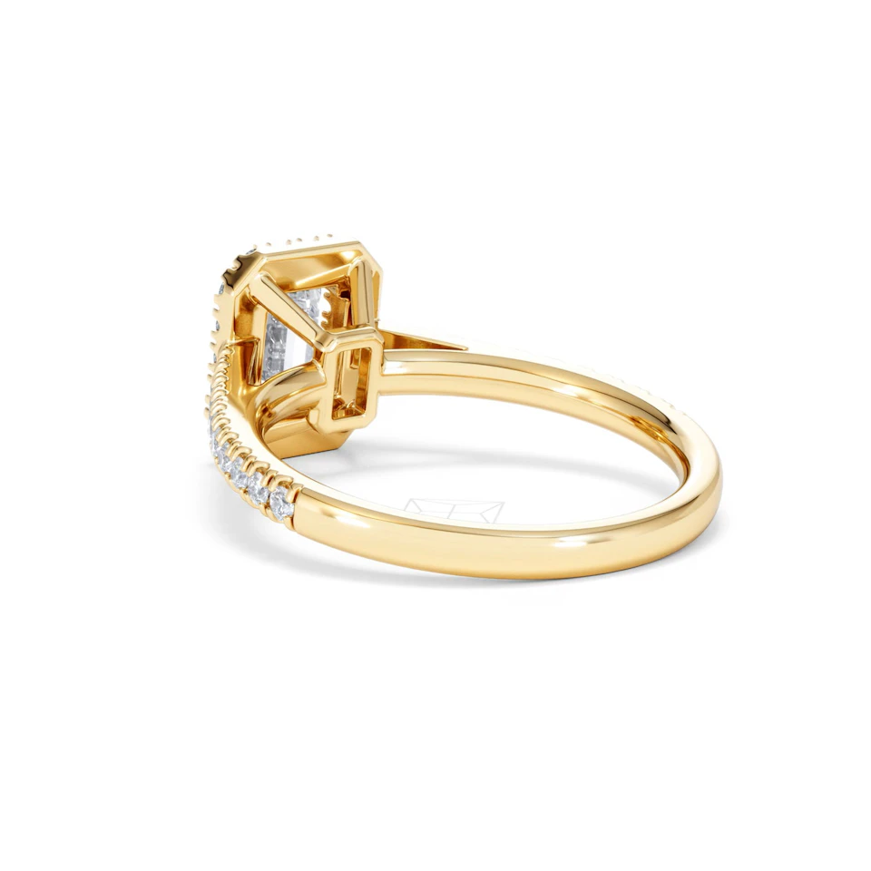 Annabelle Lab Diamond Halo Engagement Ring in 18K Gold 1.65ct F/VS1