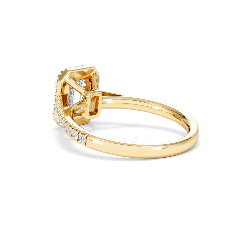 Annabelle Lab Diamond Halo Engagement Ring in 18K Gold 1.65ct F/VS1