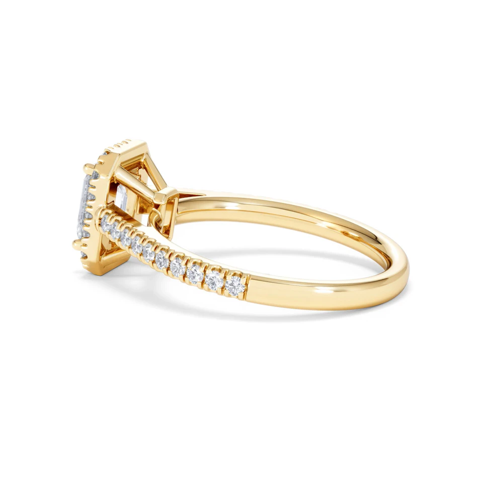 Annabelle Lab Diamond Halo Engagement Ring in 18K Gold 1.65ct F/VS1