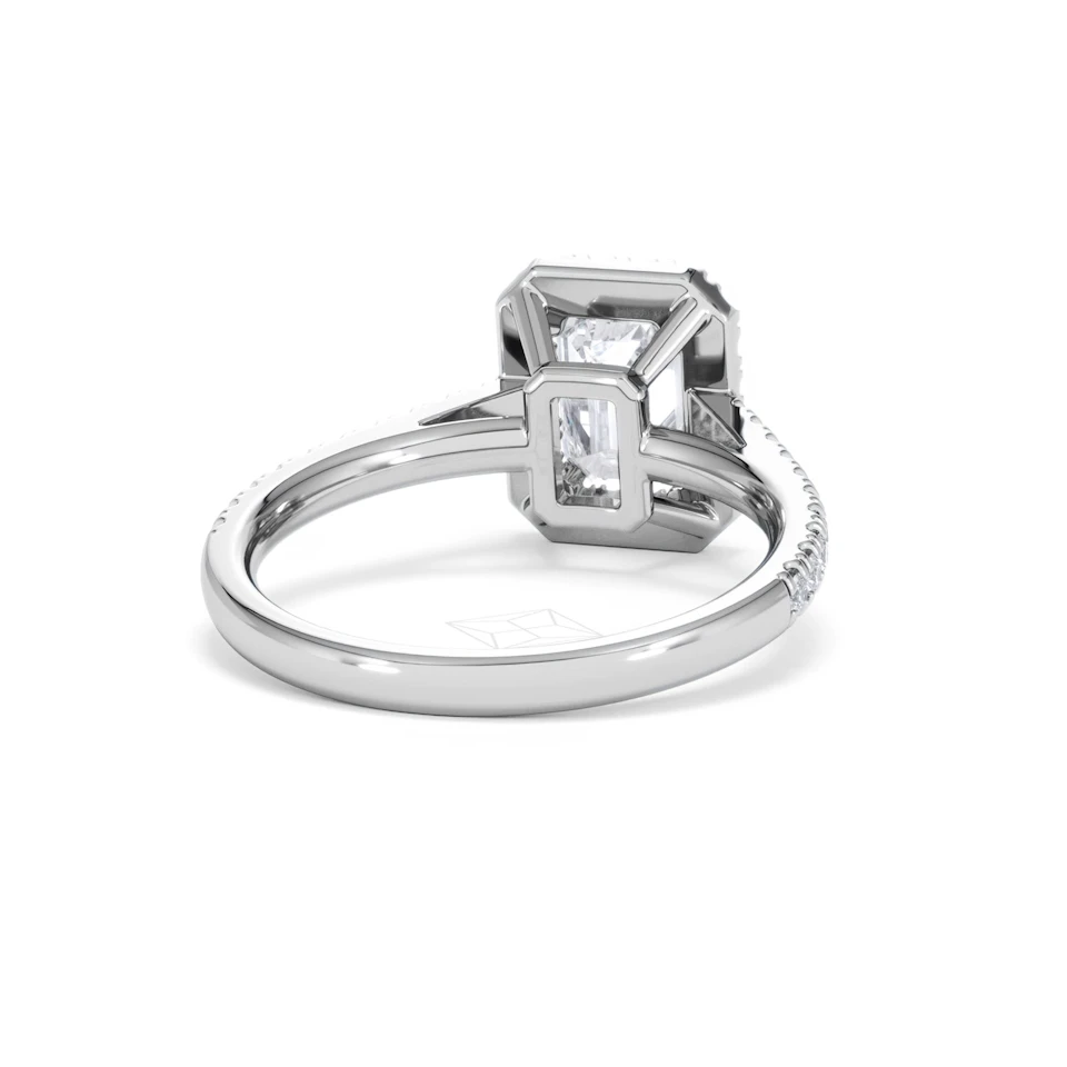 Annabelle Lab Diamond Halo Engagement Ring in Platinum 2.15ct F/VS1