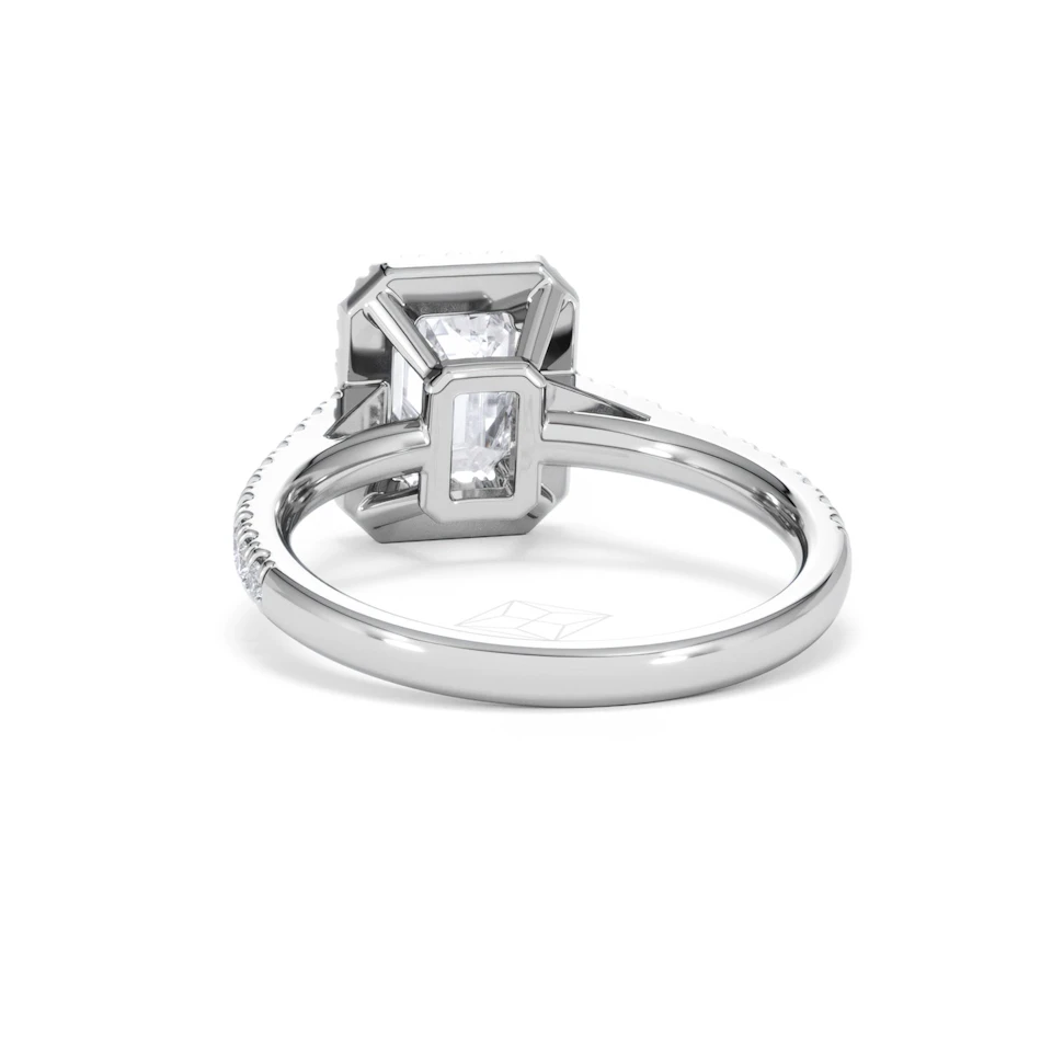 Annabelle Lab Diamond Halo Engagement Ring in Platinum 2.15ct F/VS1